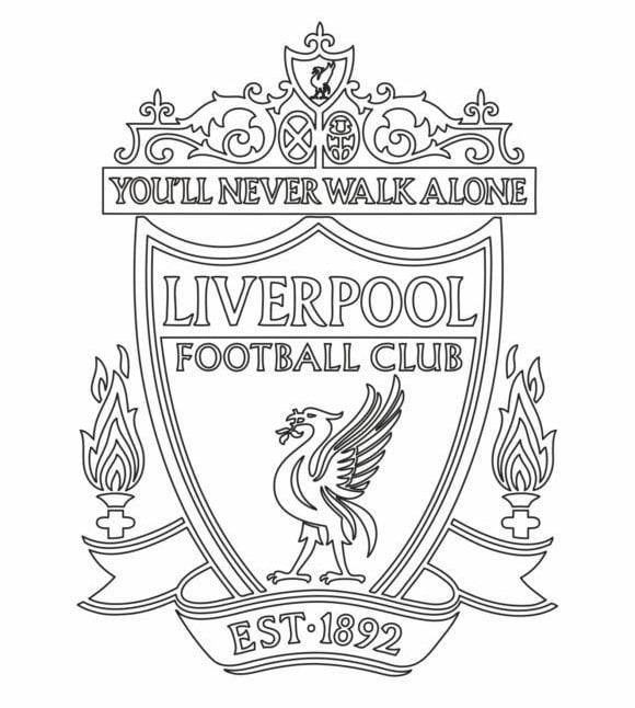 escudo liverpool para colorear