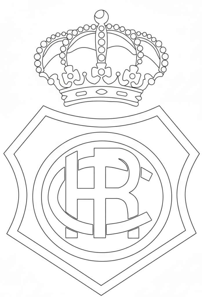 escudo Recreativo de Huelva para colorear