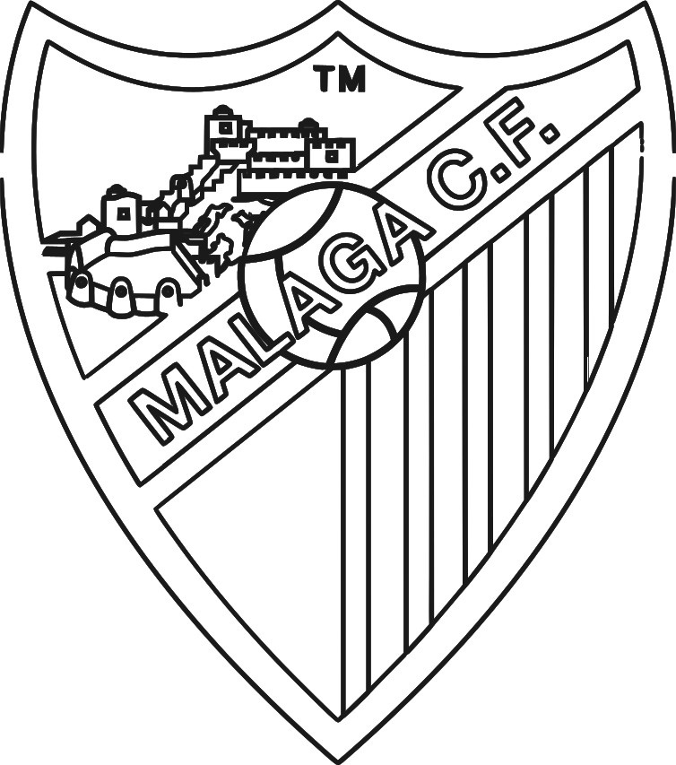 escudo del Málaga para colorear