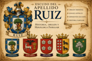 Escudo del apellido Ruiz con su heráldica, historia y significado familiar