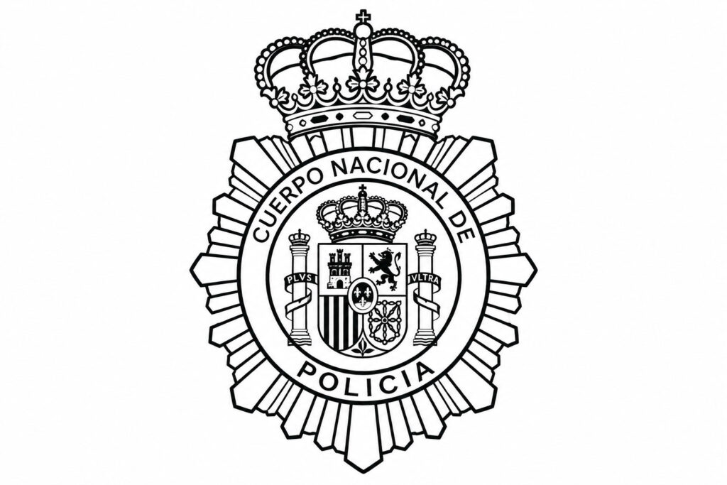 escudo Policia Nacional para colorear